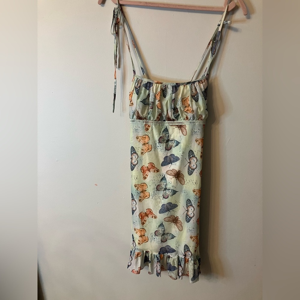 CBR BUTTERFLY MINI DRESS LIGHT BLUE size M